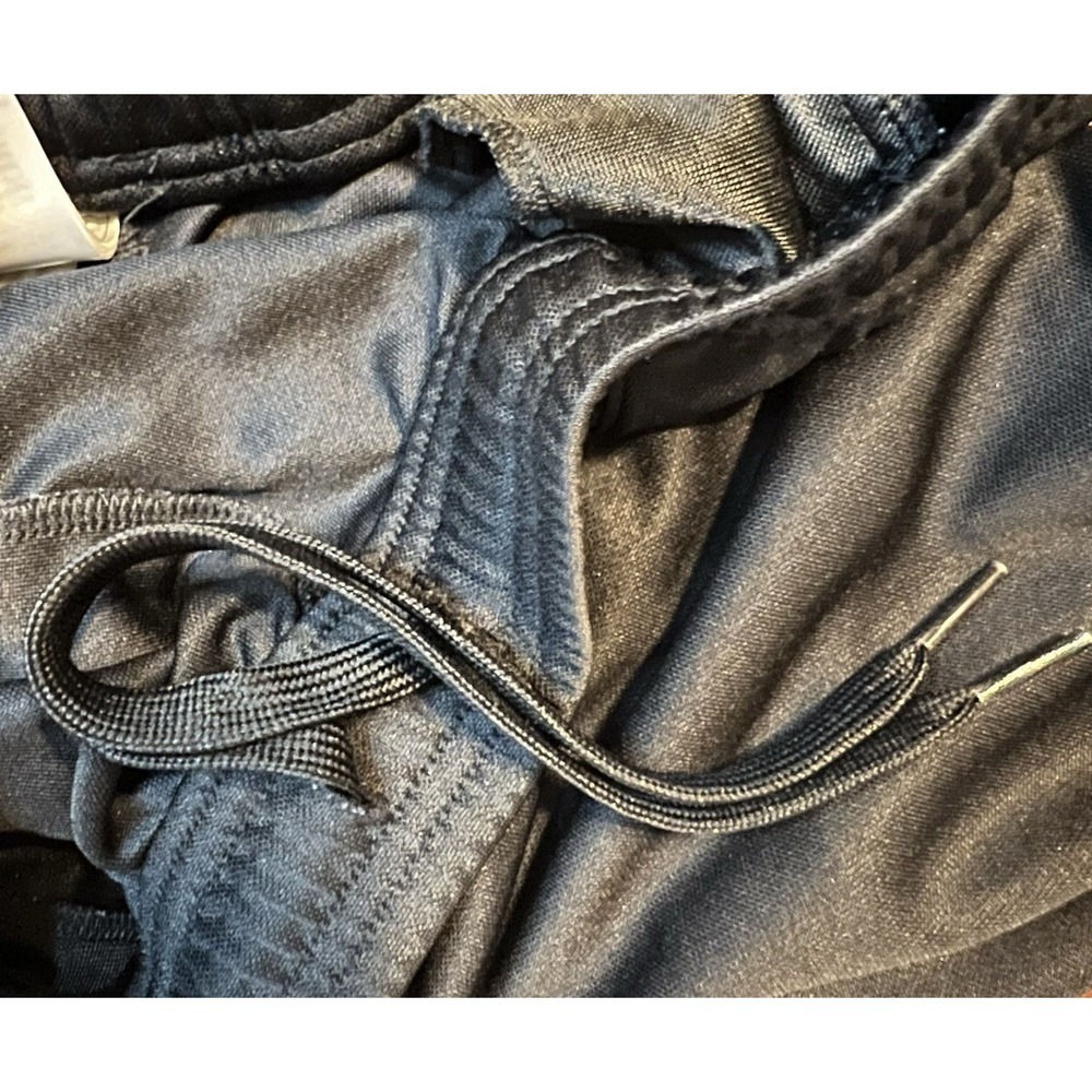Adidas Pants Mens Small Black Tapered Track Joggers Ankle Zip Athletic Reg Fit - Picture 6 of 12